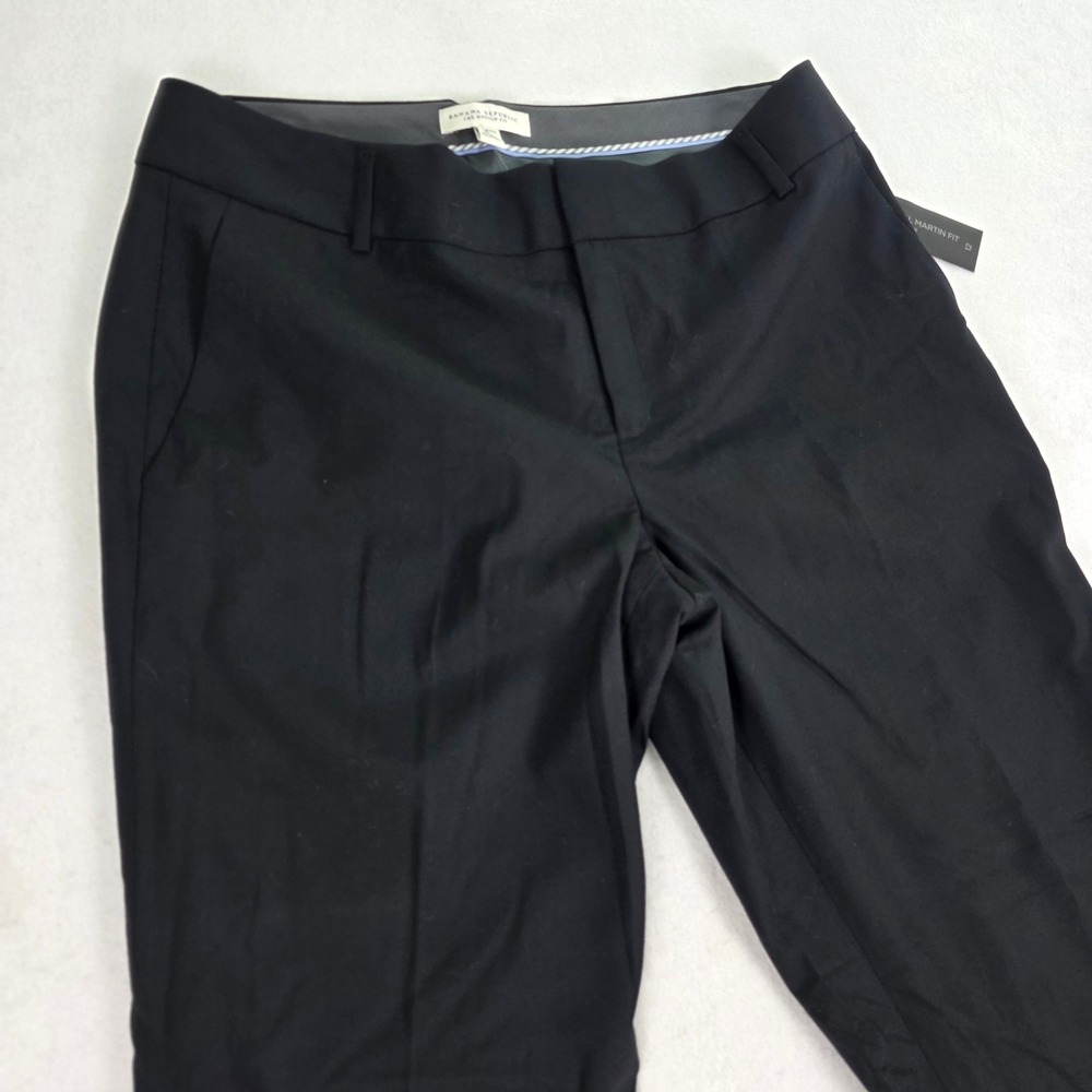 Banana Republic Womens 12 Martin Fit Trousers Black Excellent Wool Blend Stretch
